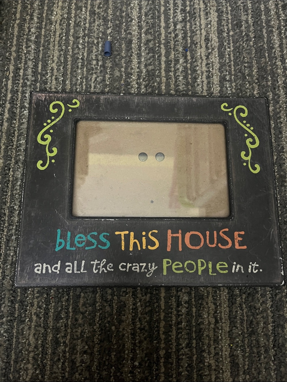 Hobby Lobby Black Picture Frame w/ all the crazy people humor 4x6 frame 446